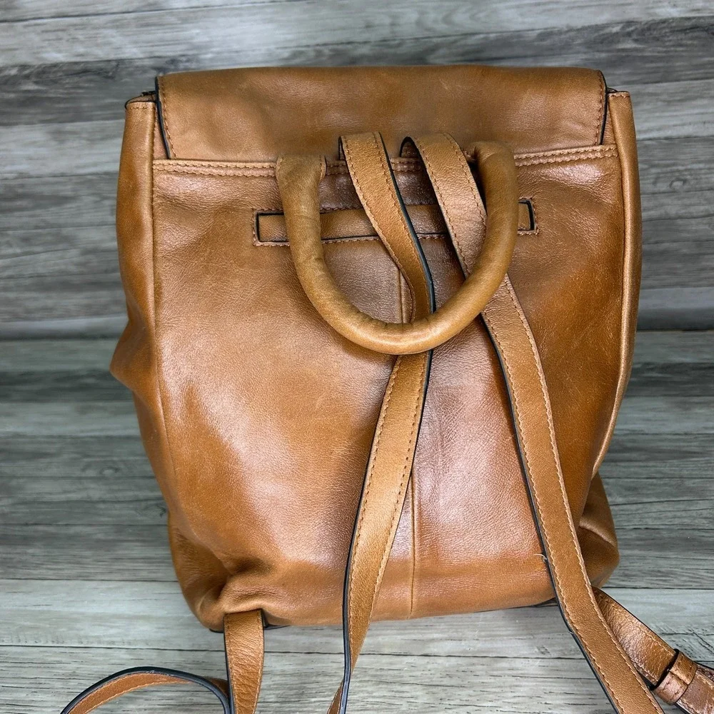 Lodis Kai Leather Backpack Brown Chestnut